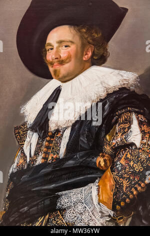 Inghilterra, Londra, Hertford House, The Wallace Collection, Pittura intitolata 'L'ridere Cavalier' da Frans Hals Foto Stock