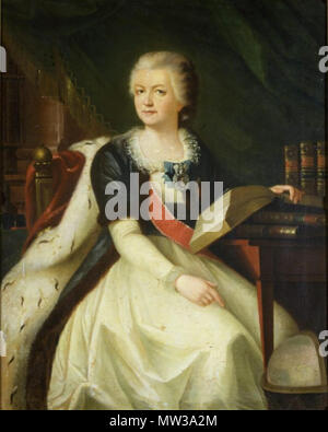 . Ritratto della Principessa Yekaterina R. Vorontsova-Dashkova (1744-1810) Местонахождение: Russo Archivio di Stato di letteratura e di arte, Mosca - или ГИМ? Портрет княгини Е.Р. Дашковой Неизвестный художник, 1790-е гг. 1790s. Anonimo pittore russo (1670 S-1917) di dominio pubblico immagine (SECONDO PD-RusEmpire) 656 Yekaterina Romanovna Vorontsova-Dashkova Foto Stock