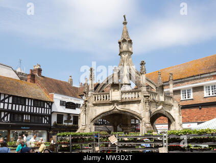 Croce di mercato noto come croce di pollame, Salisbury, Wiltshire, Inghilterra, Regno Unito Foto Stock