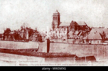 . Français : carte postale de CHARLEVILLE-MEZIERES . 1855. 74 sconosciuto Basilique 1855 Foto Stock