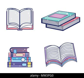 Set di libri di magia Illustrazione Vettoriale