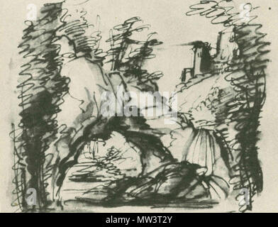 . Inglese: scenografia di Filippo Juvarra (1678-1736) per Tetide in Sciro, Atto I, 1(?) paese di montagna e il mare (titolo originale) eventualmente per l'opera di Domenico Scarlatti Tetide in Sciro", dramma per musica su libretto di Carlo Sigismondo Capece (prima eseguita su dieci Janary 1710 a Roma) . 8 novembre 2015, 01:44:01. Filippo Juvarra (1678-1736) 591 Tetide in Sciro - Atto I, 1 (poss. di Domenico Scarlatti) stadio design by Filippo Juvarra Foto Stock