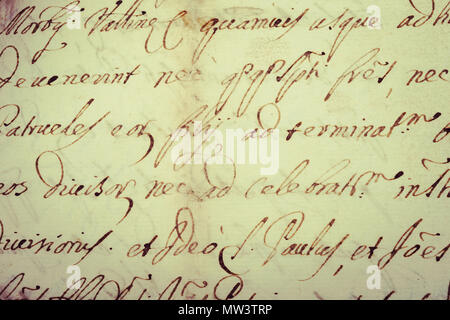 Antico manoscritto vintage scrivere in corsivo Foto Stock