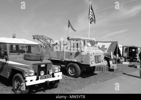 I veicoli militari mostrano a Llandudno, Galles Foto Stock