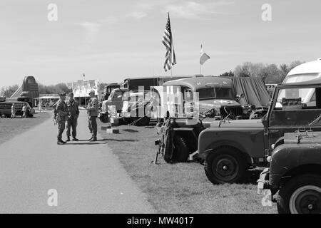 I veicoli militari mostrano a Llandudno, Galles Foto Stock