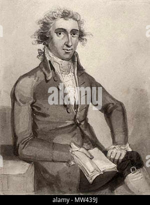 . Thomas Paine attribuito a Samuel Collings (?-1795) matita, inchiostro e lavare su carta, c. 1792 . circa 1792. attribuito a Samuel Collings (?-1795) 605 Thomas Paine di Samuel Collins c1792 Foto Stock