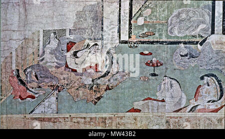 . Ban Dainagon Ekotoba (信貴山縁起絵巻) . Xii secolo 70 Ban Dainagon Ekotoba - Tomo no Yoshio house Foto Stock