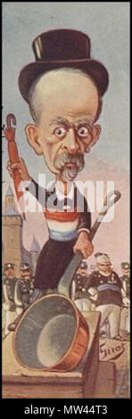 . Inglese: un immagine della cartolina dal 1904 prendendo una vista satirico di Lepine. Uno di una serie di persone eminenti del popolo francese della Belle Epoch dall'artista Sirat . 1904. Sirat 368 LepineSiratCartoon Foto Stock