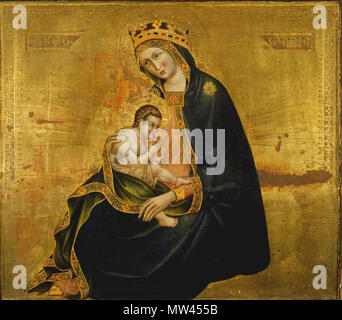 14 2 Nicolò Semitecolo Madonna dell'umiltà 66x72, Tavola, Padova, Museo Diocesano Foto Stock