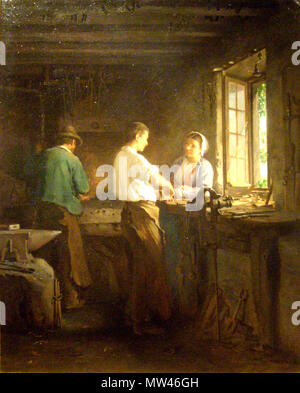 . Français : L'Atelier du serrurier-marechal . Dal 1869 366 Leleux - L atelier du serrurier marechal Foto Stock