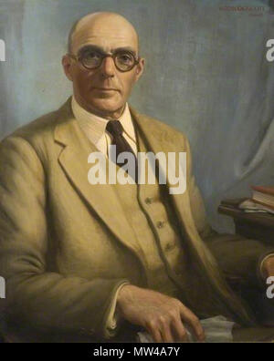 . Inglese: Ritratto di Walter G. Beecroft, fondatore della Beecroft Art Gallery di Southend-on-Sea. . 1950. Creatore:Wilfred Robert Woolcott 641 Walter G Beecroft Foto Stock