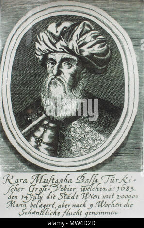 . Kara Mustafa Pasha, comandante turco nella battaglia di Vienna . Il 19 giugno 2006. G. Jansoone 76 battaglia di Vienna.Kara Mustapha Baffa Foto Stock