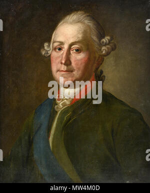 . Portrait de Lev Alexandrovitch Narychkine (1733-1799), Huile sur toile, non signé, 55x45 cm provenienza: Cyrille et Vera Narychkine, situé dans la chambre destinée au petit-déjeuner, Villa Narychkine à Biarritz . Il XVIII secolo. Anonimo 369 Lev Alexandrovitch Narychkine Foto Stock