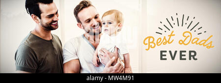 Immagine composita della chiusura del miglior papà mai testo Foto Stock