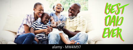 Immagine composita della chiusura del testo verde papà migliori di sempre Foto Stock