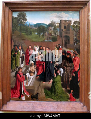 . Italiano: Resurrezione di Lazzaro . Italiano: dipinti fiamminghi del Quattrocento, Louvre, Parigi . 1480-85 ca. 2013-11-15 10:22:21. Sailko 236 Geertgen tot sint jans, la resurrezione di Lazzaro, 1480-85 ca. 01 Foto Stock