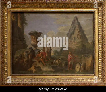 465 Pannini - Ruines antiques avec la pyramide de Caïus Cestio 01 Foto Stock