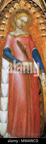 . Inglese: Prato Polittico di Santa Caterina di Alessandria . Il 20 gennaio 2015, 12:17:38. Giovanni da Milano (1325-1370) nomi alternativi Giovanni da Como; Johannes Jacobi de FRU; Giovanni di Jacopo di Guido da Kaverzaio; Giovanni da Milano descrizione pittore italiano Data di nascita e morte 1325 1370 Luogo di nascita Valmorea periodo di lavoro 1350-1369 (medievale) sede di lavoro Milano, Firenze competente controllo : Q2628927 VIAF: 100384768 ULAN: 500012251 LCCN: N88020960 WGA: GIOVANNI DA MILANO A GND: 121656705 WorldCat 500 Prato Polittico di Santa Caterina di Alessandria Foto Stock