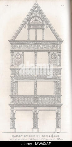 388 Maison en bois du XVIe siècle rue de la Grosse Horloge n°129-131 à Rouen Foto Stock