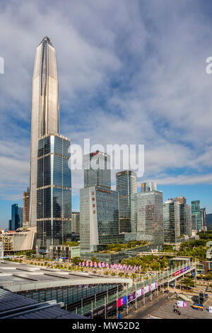 Cina, città di Shenzhen, Shenzhen Pingan Tower Foto Stock