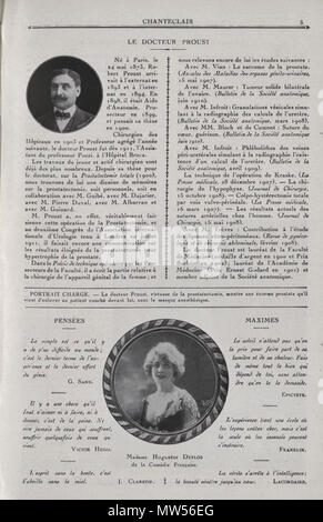 . Français : Docteur Proust Chanteclair . - 1922. - 17e année Pour établir des Liens vers ce documento, utiliser les URL ci-dessous : Livre : http://www.biusante.parisdescartes.fr/histmed/medica/cote?chanteclx1922x12 Pagina : http://www.biusante.parisdescartes.fr/histmed/medica/page?chanteclx1922x12&p=61 ouverte licenza . 20 giugno 2015, 01:03:08. Anonimo 165 Docteur Proust Chanteclair Foto Stock