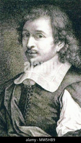 . Ritratto del pittore francese Eustache Le Sueur (1617-1655) . Il XVII secolo. Sconosciuto 198 Eustache Le Sueur (verticale). Foto Stock