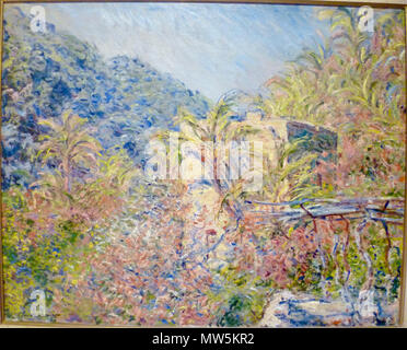 Claude Monet, Vallée de Sasso, effet de soleil (1884) 422 Monet-Sasso-Marmottan Foto Stock