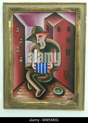 . Čeština: Josef Capek (1887-1945), Harmonikar, fisarmonicista, 1919, akquired nel 1965, esposti al 14/15 Baťův Institut - Muzeum jihovýchodní Moravy ve Zlíně . 27 Aprile 2017 19:45:46. Il nome dell'artista è mostrato nel titolo 323 Josef Capek (1887-1945), Harmonikar, fisarmonicista, 1919, akquired nel 1965 Foto Stock