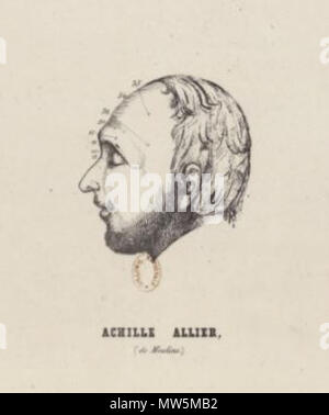. Français : Achille Allier par Lanier (Le Mans) . circa 1848. Lanier (Lithographe le Mans) 25 Achille Allier Foto Stock