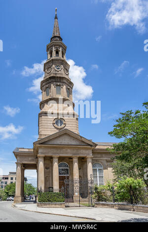 St Phillips Chiesa Episcopale in Charleston SC Foto Stock