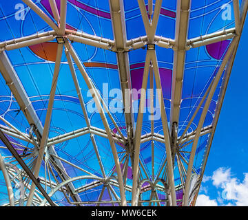 Piotrkowska Centrum stazione dei tram fermata a Lodz, Polonia. Foto Stock