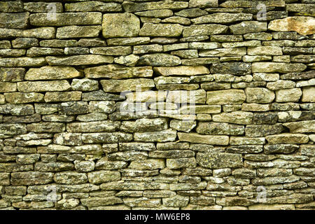 Old Cotswold Stonewall sfondo texture astratta per designer artisti e fotografi 3d Foto Stock