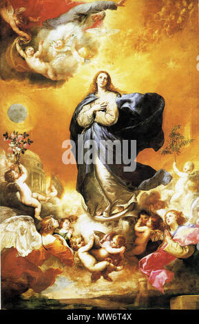 671 Inmaculada Concepción, de José de Ribera (Convento de las Agustinas de Salamanca) Foto Stock