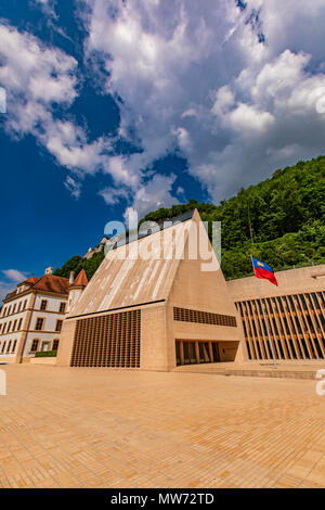 Vista in Liechtenstein Museo Nazionale di Vaduz Foto Stock