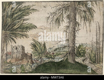 . Inglese: Albrecht Altdorfer - Paesaggio con un abete rosso e due salici (colorate a mano) Albertina DG1926-1784 . tra 1517 e 1520. Albrecht Altdorfer (1480-1538) Descrizione pittore tedesco, disegnatore e incisore e architetto Data di nascita e morte circa 1480 12 febbraio 1538 Luogo di nascita e morte Altdorf o Regensburg Regensburg sede di lavoro Regensburg competente controllo : Q153746 VIAF: 100221829 ISNI: 0000 0001 2145 2119 ULAN: 500031250 LCCN: N50053721 NLA: 35003981 WorldCat 33 Albrecht Altdorfer - Paesaggio con un abete rosso e due salici (colorate a mano) Albertina DG1926-1784 Foto Stock