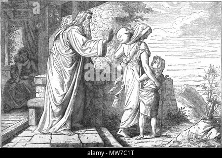. Inglese: Abramo invia agar lontano. 1873. Unknown 24 Abramo invia agar lontano Foto Stock