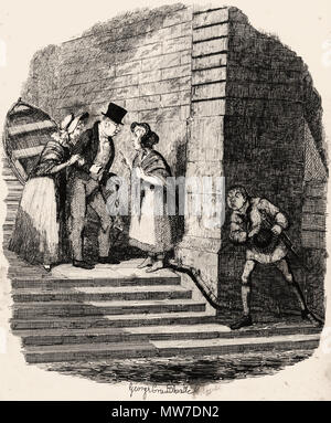 "La riunione." Dalle "Oliver Twist" da Boz (Charles Dickens). Vol. 3. Londra: Richard Bentley, 1838. Prima edizione Foto Stock