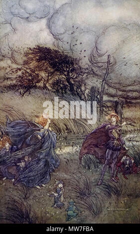 Arthur Rackham - e ora non hanno mai incontrare in grove o il verde ... Foto Stock