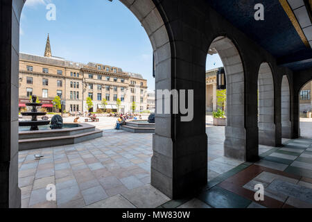 Vista della piazza della città di Dundee, Scotland, Regno Unito Foto Stock