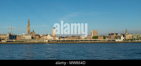 Vista panoramica della città di Anversa Foto Stock