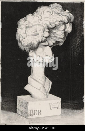 . Inglese: Hector Berlioz da Charles Ramelet (1805-1851) dopo un busto di Jean-Pierre Dantan (1800-1869) . circa 1830. Berlioz dantan.jpg: Charles Ramelet dopo Jean-Pierre Dantan lavoro derivato: Sentausa (PARLA) 81 Berlioz dantan ritagliato Foto Stock