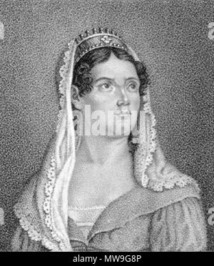 . Inglese: Italiano cantante lirica Carolina Bassi (1781-1862) da Luigi Rados (1773-1840). Incisione da imbianchino. Xix secolo. Luigi Rados 115 Carolina bassi da Luigi Rados Foto Stock