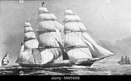 . Inglese: Flying Cloud, 1851 clipper ship . Data sconosciuta 211 Flyingcloudclipper2 Foto Stock