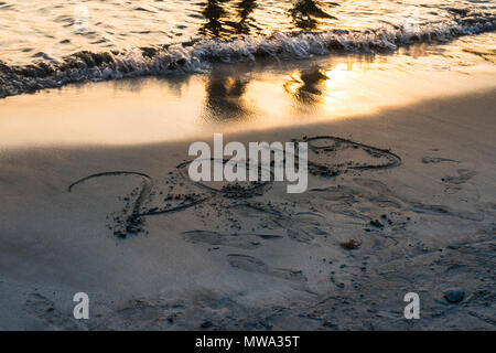 Anno Nuovo 2019 scritto in spiaggia Foto Stock