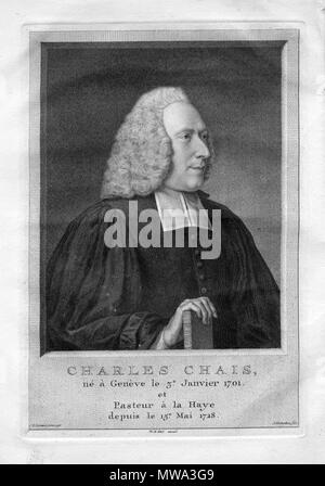 . Français : portrait gravé . inconnue (après 1755). Jakob Houbraken d'après Jean-Étienne Liotard 124 Charles-Pierre Chaix Foto Stock