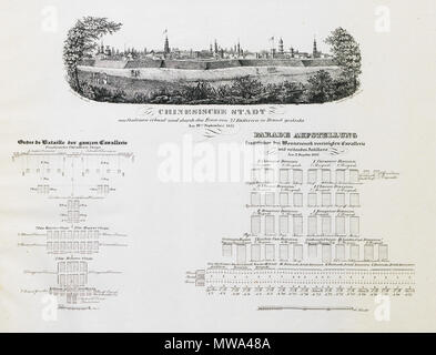 . Inglese: Chinesische Stadt- von Coulissen erbaut und durch das Feuer von 21 Batterien in Brand gesteckt, am 10dieci settembre 1837 - Wrangel Ludwig - 1839 . 1839. Ludwig von Wrangel 127 Chinesische Stadt- von Coulissen erbaut und durch das Feuer von 21 Batterien in Brand gesteckt, am 10dieci settembre 1837 - Wrangel Ludwig - 1839 Foto Stock