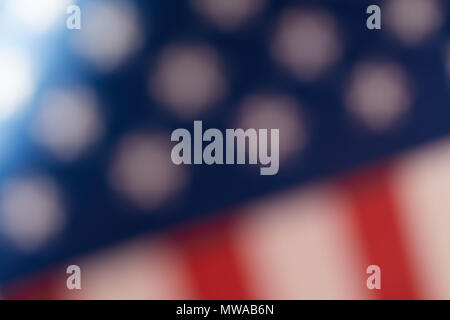 Immagine sfocata di stati uniti d'America bandiera Foto Stock