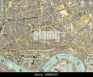 . 1882 Reynolds Mappa di East London . Questo file è privo di informazioni sull'autore. 176 East End 1882 Mappa di Reynolds Foto Stock