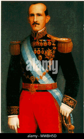. Inglese: Presidente dell Ecuador Juan José Flores . Xix secolo. Sconosciuto 176 Ecuador-flores Foto Stock