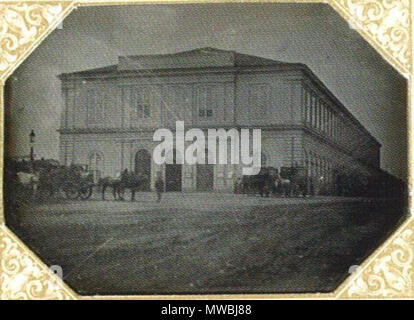 . Der Gloggnitzer Bahnhof in Wien, Daguerreotypie. 1842. Sconosciuto 247 Gloggnitzer-Bahnhof Vienna 1842 Foto Stock